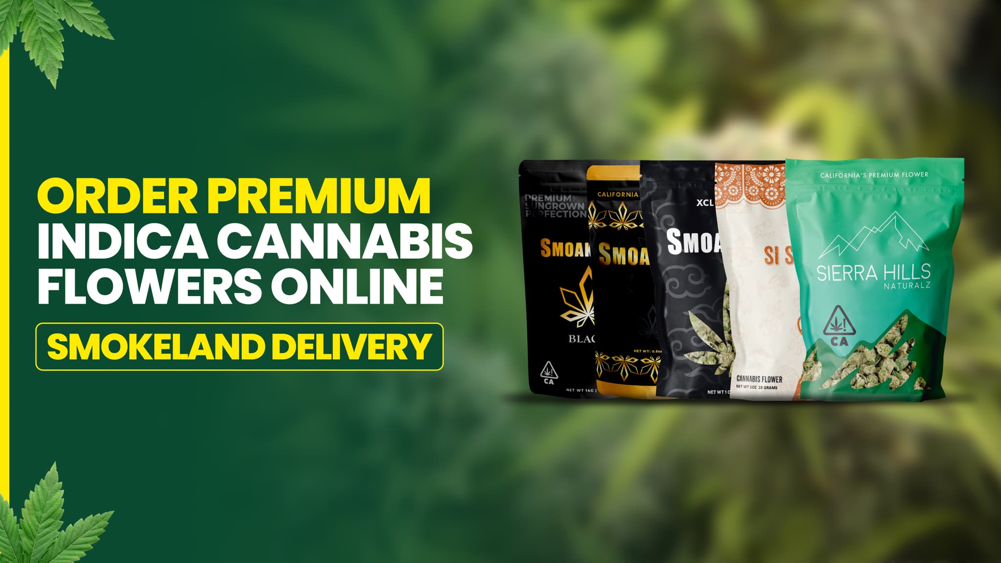 Order Premium Indica Cannabis Flowers Online | Smokeland Delivery